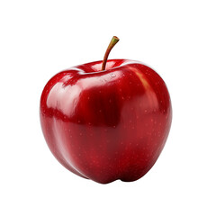 Fresh red apple on isolated, transparent background, no background  