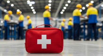 Workplace Safety First Aid Kit Essentials for Industrial Environments, Ensuring Employee Well-being and Emergency Preparedness in Manufacturing and Factory Settings