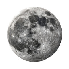 Full moon image isolated on transparent background