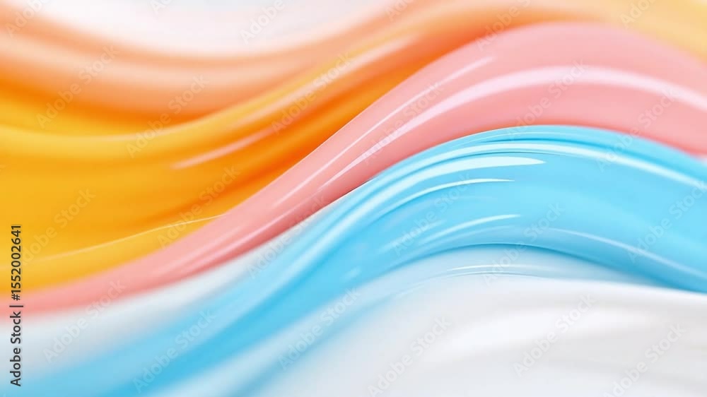 Poster abstract swirls of color: a mesmerizing composition of fluid, smooth, and vibrant pastel color palet
