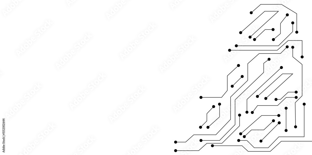 Poster circuit board technology background network motherboard system engineering connection lines design