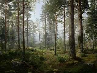 morning in the forest