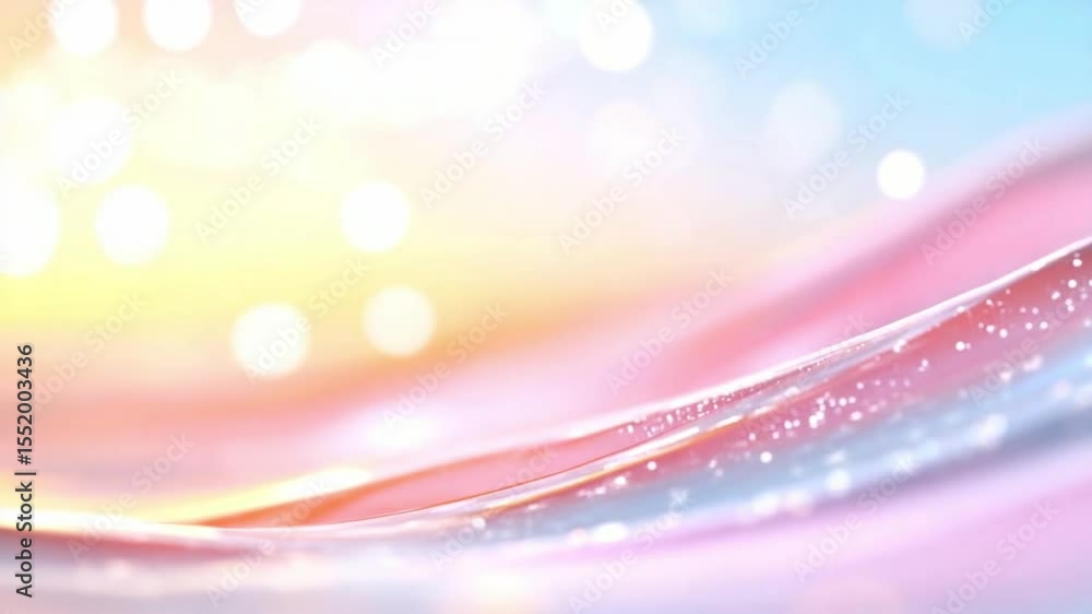 Poster Dreamy Abstraction: A mesmerizing interplay of pastel hues, creating a flowing, ethereal design that evokes tranquility and elegance.