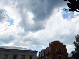 falling drops of ice hail