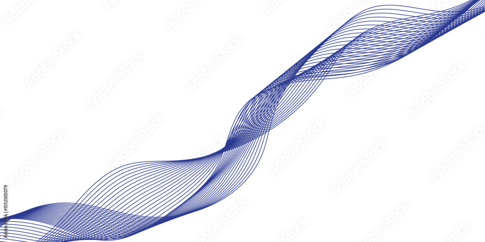Aufkleber abstract vector line wave graphics on white background. digital frequency track equalizer. stylized 