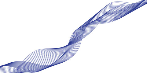 Abstract vector line wave graphics on white background. Digital frequency track equalizer. Stylized line art background. banner, template, wallpaper background with wave design	