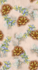 watercolor background with flowers