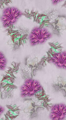 watercolor background with flowers