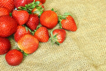 fresh ripe strawberries on a plate