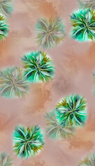 palm trees on the background of the sea