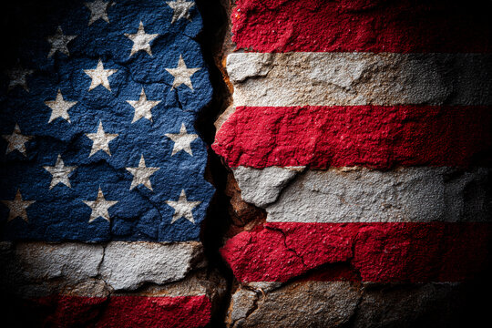 Divided American Flag