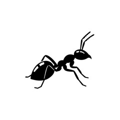 Silhouette of an Ant: Detailed Vector Illustration for Graphic Design and Education