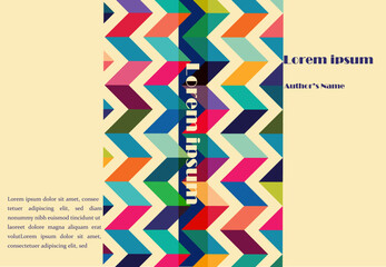 Vibrant Zigzag Geometric Pattern Book Cover Design