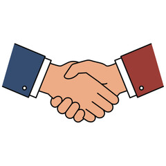 hand shake between two businessmen