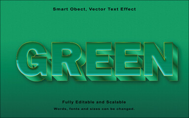 Obraz premium Green smart text editable text effect.