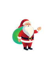 santa claus with a bag of gifts