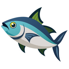 Clean Amberjack Fish Vector Illustration