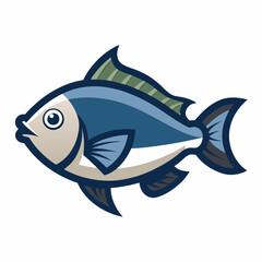 Isolated Drum Fish Clipart | Clean Vector Drawing