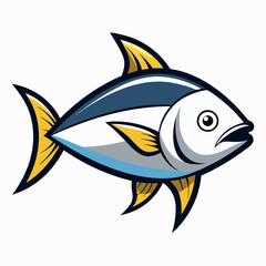 Clean Jack Crevalle Fish Vector Illustration