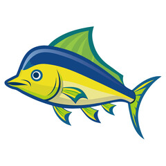 Clean Mahi Mahi Fish Vector Illustration