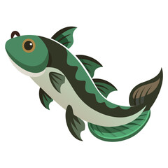 Mudskipper Fish Vector Art | Clean and Simple Design