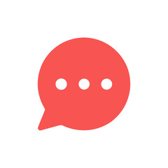 Minimalist chat bubble icon logo with white background for messaging app branding