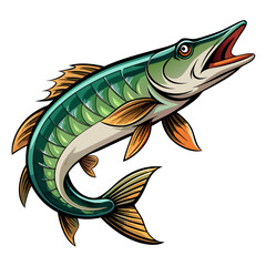 Pike Fish Vector Art | Clean and Simple Design