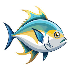 Pompano Fish Vector Art | Clean and Simple Design