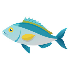Isolated Tilefish Clipart | Clean Vector Drawing