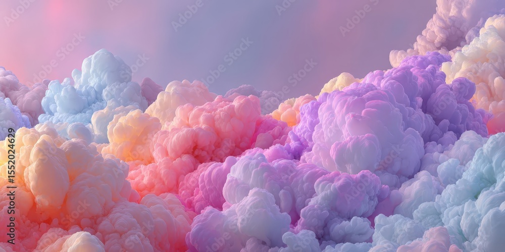 Poster pastel gradient clouds abstract background with soft colors