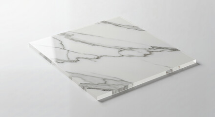Elegant marble slab with veining on a light background for design concept