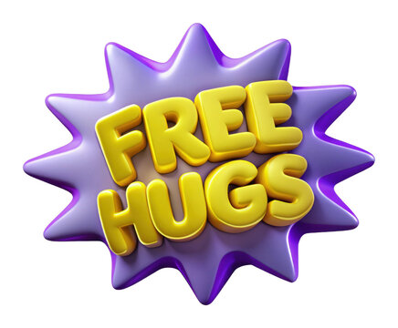 Community celebration event offering free hugs local park graphic design cheerful atmosphere engaging viewpoint