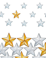 Obraz premium Minimalist star repeat on cream 