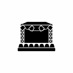 creative details Outline silhouette sandwich Concert Stage Icon vector illustration