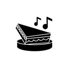 creative details Outline silhouette sandwich Concert Stage Icon vector illustration