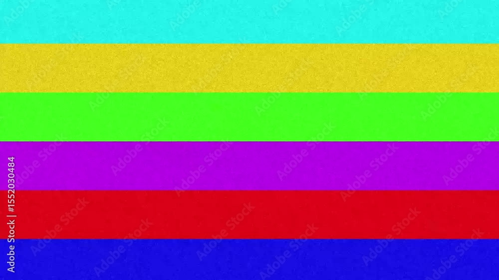 Poster vminimalist analog glitch background with horizontal lines and vibrant color bars