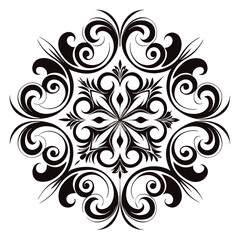 Abstract floral vector design: a seamless, ornate pattern for decorative art and vintage illustration