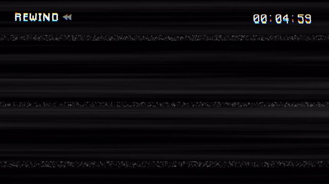  Bad Analog rewind VHS Retro Videotape. 4K Video