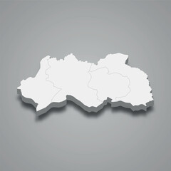 Mil-Mughan 3d isometric map is a economic region of Azerbaijan