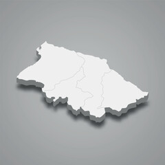 Mountainous Shirvan 3d isometric map is a economic region of Azerbaijan