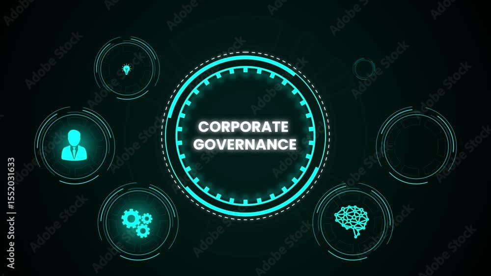 Aufkleber futuristic digital interface hud element with neon glowing circular animated design