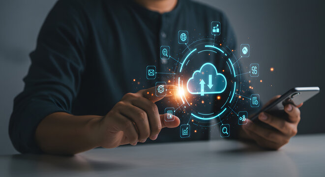 Cloud Computing and Data Storage Concept