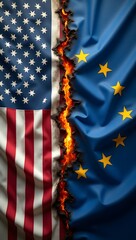 flag of usa and eu