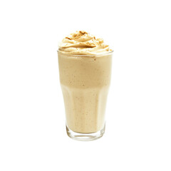 Creamy Vanilla Bean Smoothie with Cinnamon Topping in a Glass
