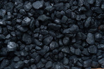 Close-Up Texture of Raw Black Coal