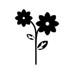 Tulips icon set on white background	
