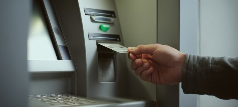 The automated teller machine assisting in a cash withdrawal transaction
