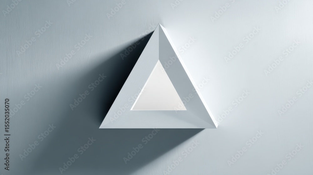 Aufkleber a sleek upside down triangle, presented in a flat vector format, its design minimalistic yet impactf