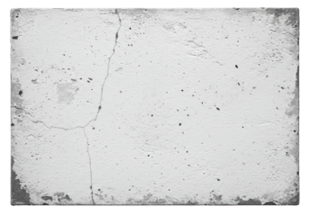 A high-contrast, abstract black and white distressed concrete texture with fine cracks and dark specks, viewed from top-down against a bright white seamless studio background with copy space, concept