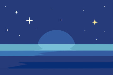 Fototapeta premium night sky with moon